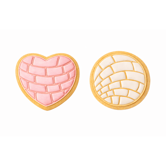 Concha Heart Fondant or Cookie Cutters Mini