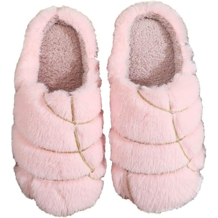 Concha Pantuflas Memory Foam Slippers with Plush Lining Non-Slip Soles- Indoor Outdoor Use