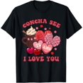 thumbnail image 1 of Concha See I Love You Valentines Mexican Cafecito y Chisme T-Shirt, 1 of 4