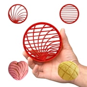 Concha Cutter Mexican Bread Mold with 4.1 Inch,Concha stamp Two Sided Mold For Pan Dulce Mexicano Cortadora De Pan, Bread Shape Cutter ConchaRed