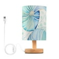 thumbnail image 1 of Conches Bedside Table Lamp LED Warm Lights with USB Charging Port Retro Cylinder Desk Lamps, 1 of 7