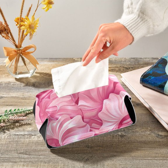 Conches Shells Napkin Dispenser Leather Paper Napkins Holders Elegant Modern Fancy for Kitchen Dining Room Table Decor