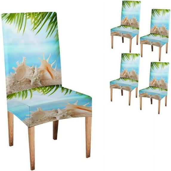Conches Stretch Chair Covers for Dining Room 4 Pack Hand Lettering Background with Words Mr and Mrs Decorating of Invitations Parson Chair Slipcover Removable Washable Chair Protector