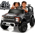 thumbnail image 1 of Conchico 24V Licensed Ford F150 Raptor Battery Powered Ride on Truck with Remote Control, 2-Seater and Rear Trunk for Kids Gift, Black, 1 of 8