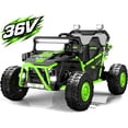 thumbnail image 1 of Conchico 36V Powered Ride on Toy for Big Kids, 2 Seater Electric Ride on Car with Rear Wheel Suspension, Bluetooth, Max Speed 8 mph, Aged 6+, Green, 1 of 8
