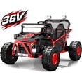 thumbnail image 1 of Conchico 36V Powered Ride on Toy for Big Kids, 2 Seater Electric Ride on Car with Rear Wheel Suspension, Bluetooth, Max Speed 8 mph, Aged 6+, Red, 1 of 8
