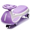 Conchico Electric Wiggle Car for Kids, 2-in-1 Rechargeable Twist Ride-On Toy with Bluetooth, LED Stream Lights, Light-Up PU Wheels and Wide Foot Platform