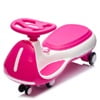 Conchico Electric Wiggle Car for Kids, 2-in-1 Rechargeable Twist Ride-On Toy with Bluetooth, LED Stream Lights, Light-Up PU Wheels and Wide Foot Platform