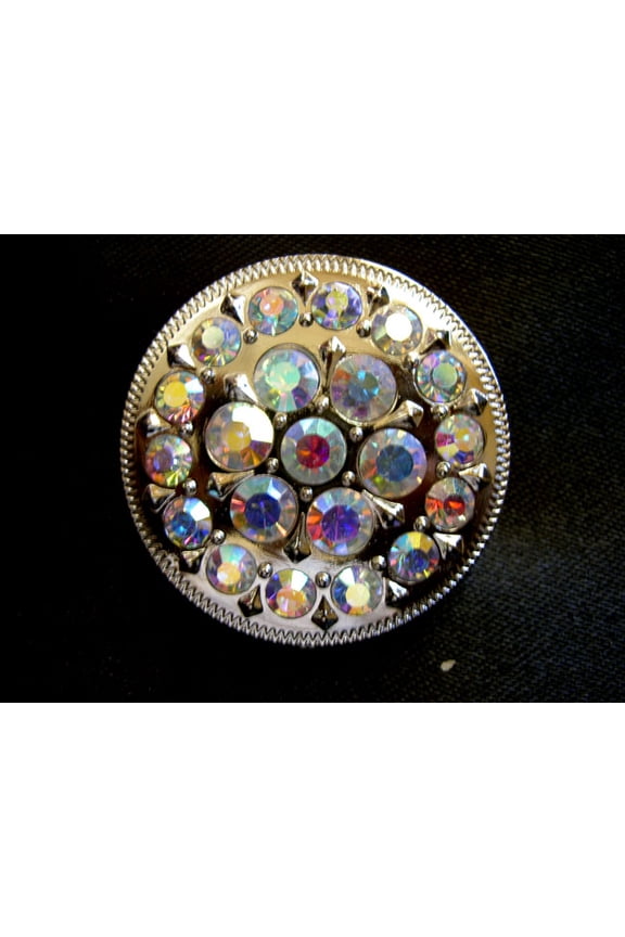 Concho 4 Conchos Rhinestone Horse Saddle Western Bridle Crystal 401146