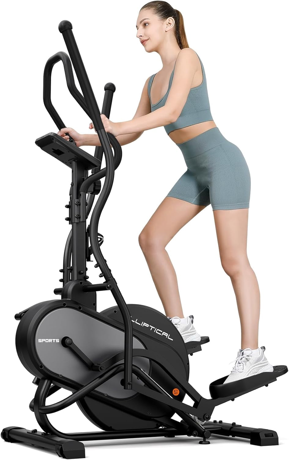 Elliptical Ramp Concho Magnetic Elliptical Trainer, 3-in-1 Stair Stepper Machine with ...