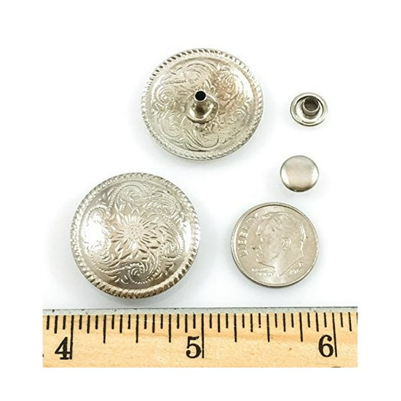 Conchos Rope Edge Rivet Back 1" 20 Pieces