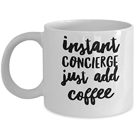 Concierge 11 oz Coffee Mug - Hotel Manager Gifts White Ceramic