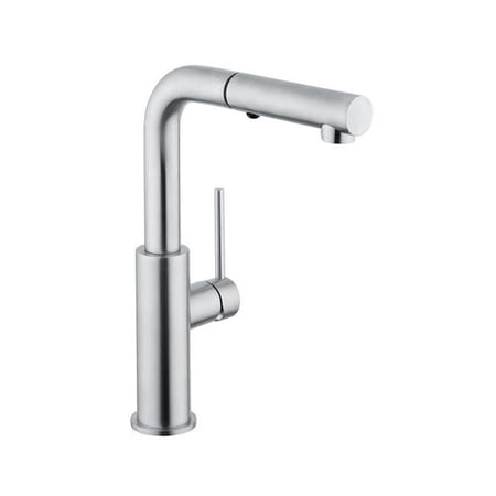 Concinnity Faucets 522010-PST Swivel- Pull-Down- Single Side Lever Hole Kitchen Set - Polished Stainless Steel
