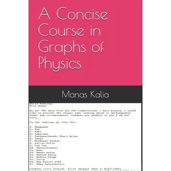 Concise Course A Concise Course in Graphs of Physics, Book 1, (Paperback)