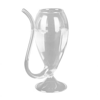 Devil Wine Glass with Built in Drinking Tube Straw