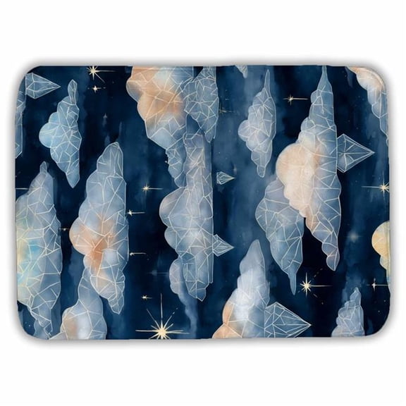 Concius Sales C1BM1724D4UQC5 Celestial Crystal Clouds Bath Mat - Stylish Home Decor - 17 x 24 in.