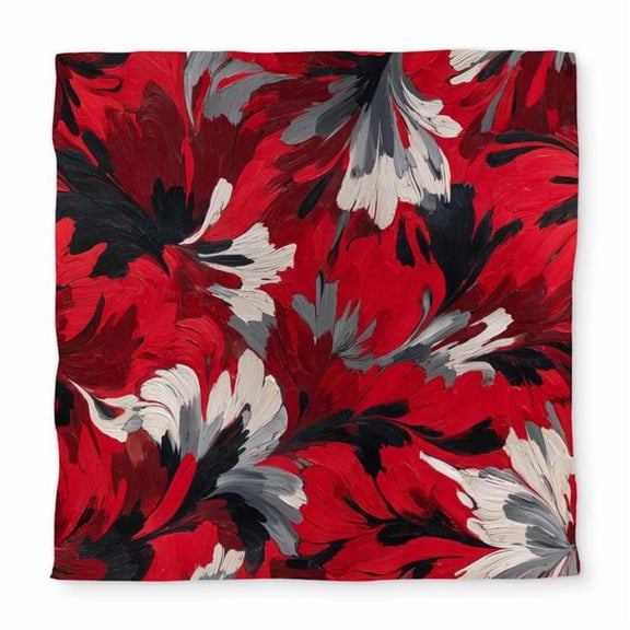 Concius Sales C1DCQSW025RWSY Red Flow Duvet Cover - Elegant Home Decor Bedding - Queen Size