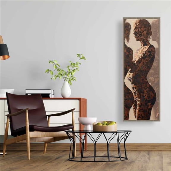 Concius Sales C1FC1648TNKG64 16 x 48 in. Silhouettes Framed Canvas for Home Decor - Stylish Wall Art