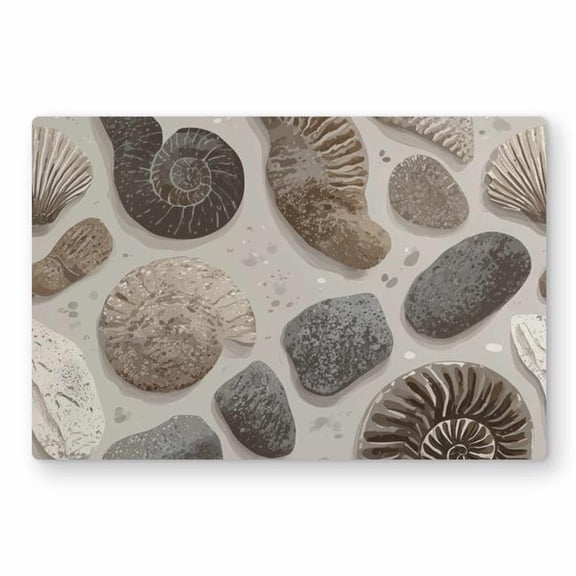 Concius Sales C1MP1218ETADN8 12 x 18 in. Timeless Fossil Flow Metal Print - Unique Home Decor Art