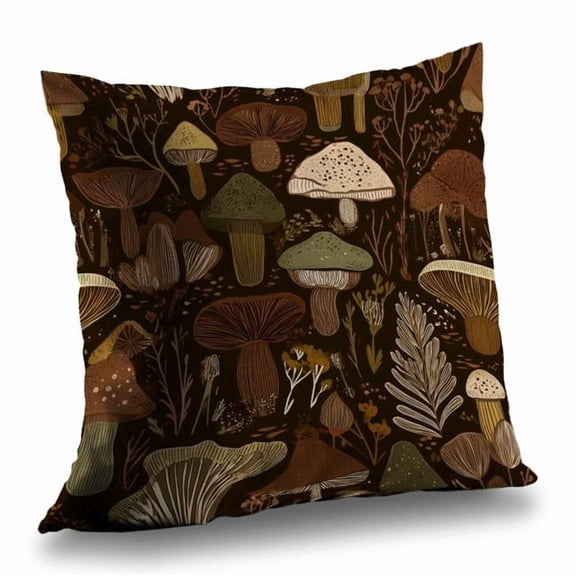 Concius Sales C1PT16166TNGWA 16 x 16 in. Forest Fungi Whispers Throw Pillow - Cozy Home Decor Accent