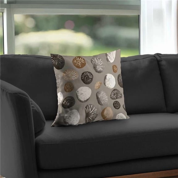 Concius Sales C1PT18182Q14IG 18 x 18 in. Earthstone Echoes Poly Twill Throw Pillow - Home Decor
