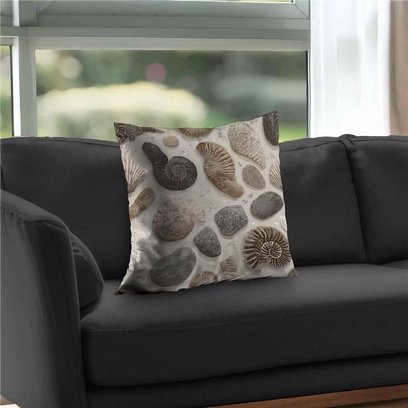 Concius Sales C1PT2020HXCG2N 20 x 20 in. Timeless Fossil Flow Poly Twill Throw Pillow - Home Decor