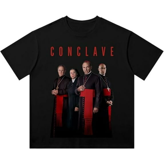 Conclave Movie T-Shirt Crewneck Cotton Tee Women Men Casual Short Sleeve Fashion Clothes