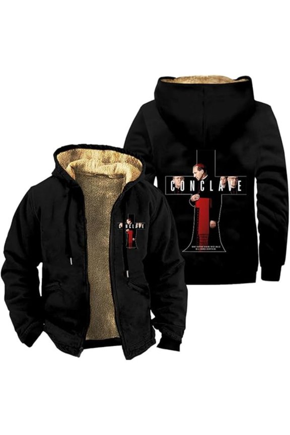 Conclave Movie Zipper Hoodies Women Men Jacket Parkas Long Sleeve Casual Streetwear Coat