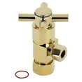 thumbnail image 1 of Concord 0.63 in. O.D. x 0.38 in. O.D. Anti-Seize Deluxe Quarter Turn Ceramic Hardisc Cartridge Angle Stop, Polished Brass, 1 of 1