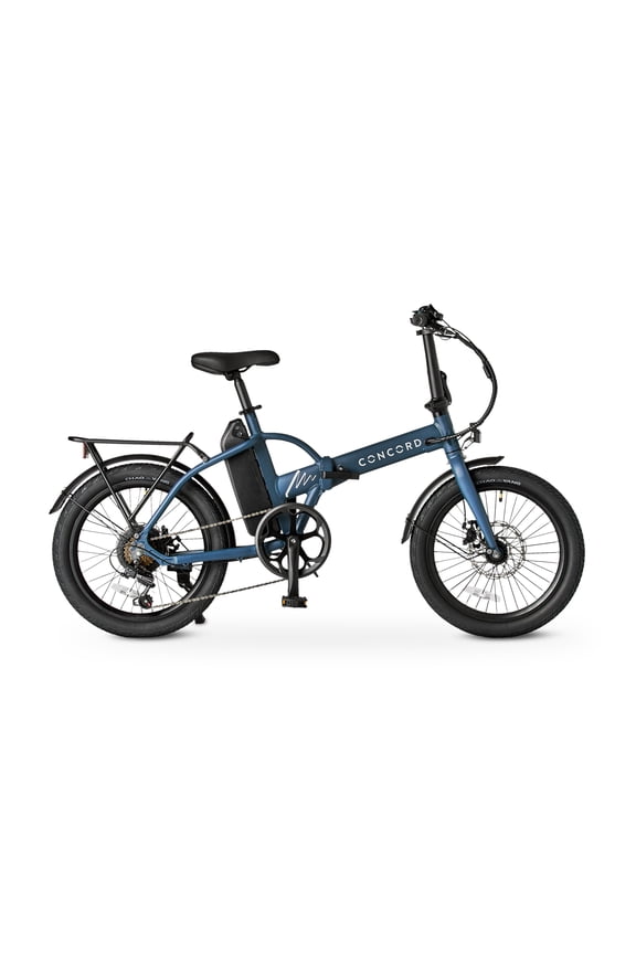 Concord 20" Urbanfold Electric Folding Bike, 36V, Class 2, Blue, Fits Riders 4'11" - 6'2", Adult, Unisex