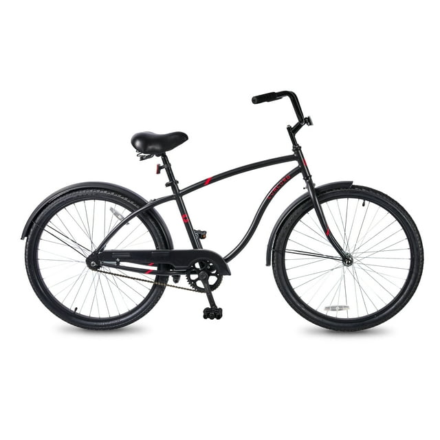 Concord 26” Pacifica Men’s Cruiser Bike, Matte Black, Adult
