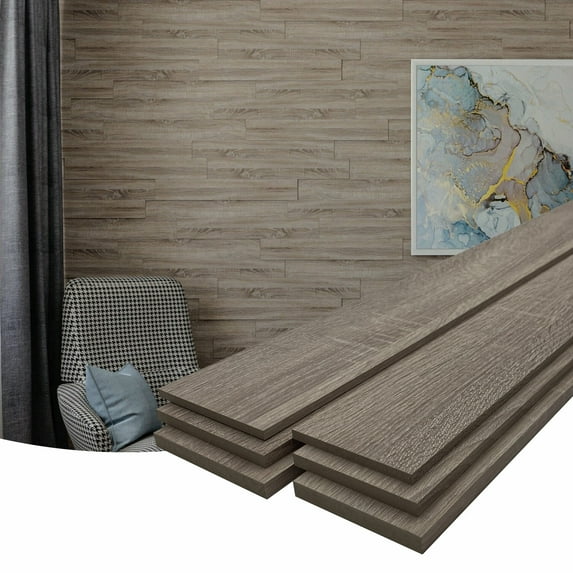 Concord 3D Wall Panels | Accent Wall Panels - Vintage Oak | MDF Slat Planks | Wall Panels for Interior Wall Decor COS-036 (Pack of 18) 12.16 sqft