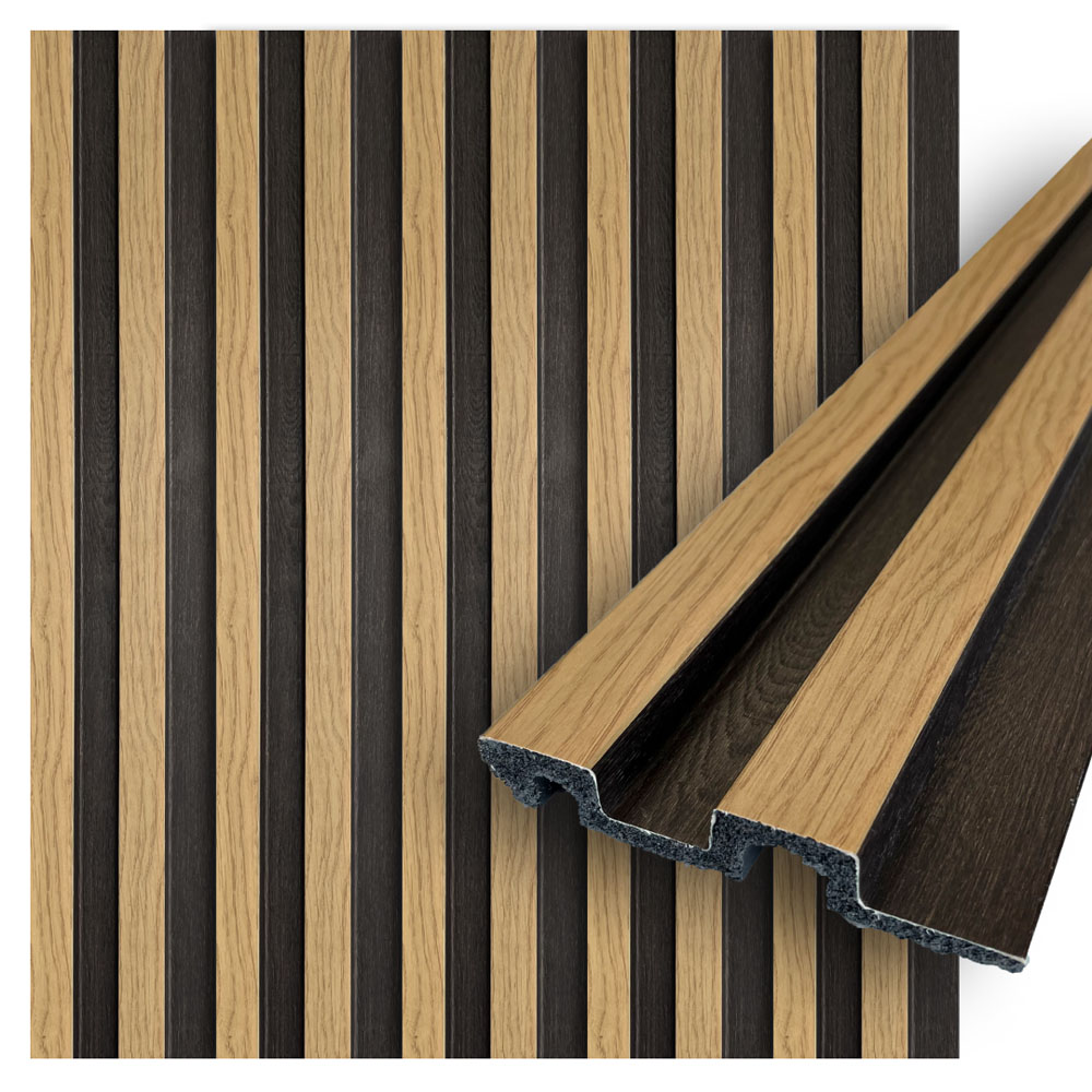 Concord 3D Wall Panels | Wall Planks - Pickled Oak | Waterproof Slat Panel | 94.5” x 4.8” Each | 18.9 sqft. | Wall Panel for Interior Decor CO100-109 (Pack of 6)