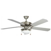 Concord 52" Satin Nickel LED Indoor Traditional Style Ceiling Fan with Light Kit