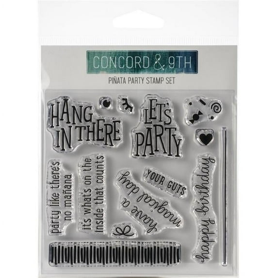 Concord & 9th Clear Stamps 4"X4"-Pinata Party
