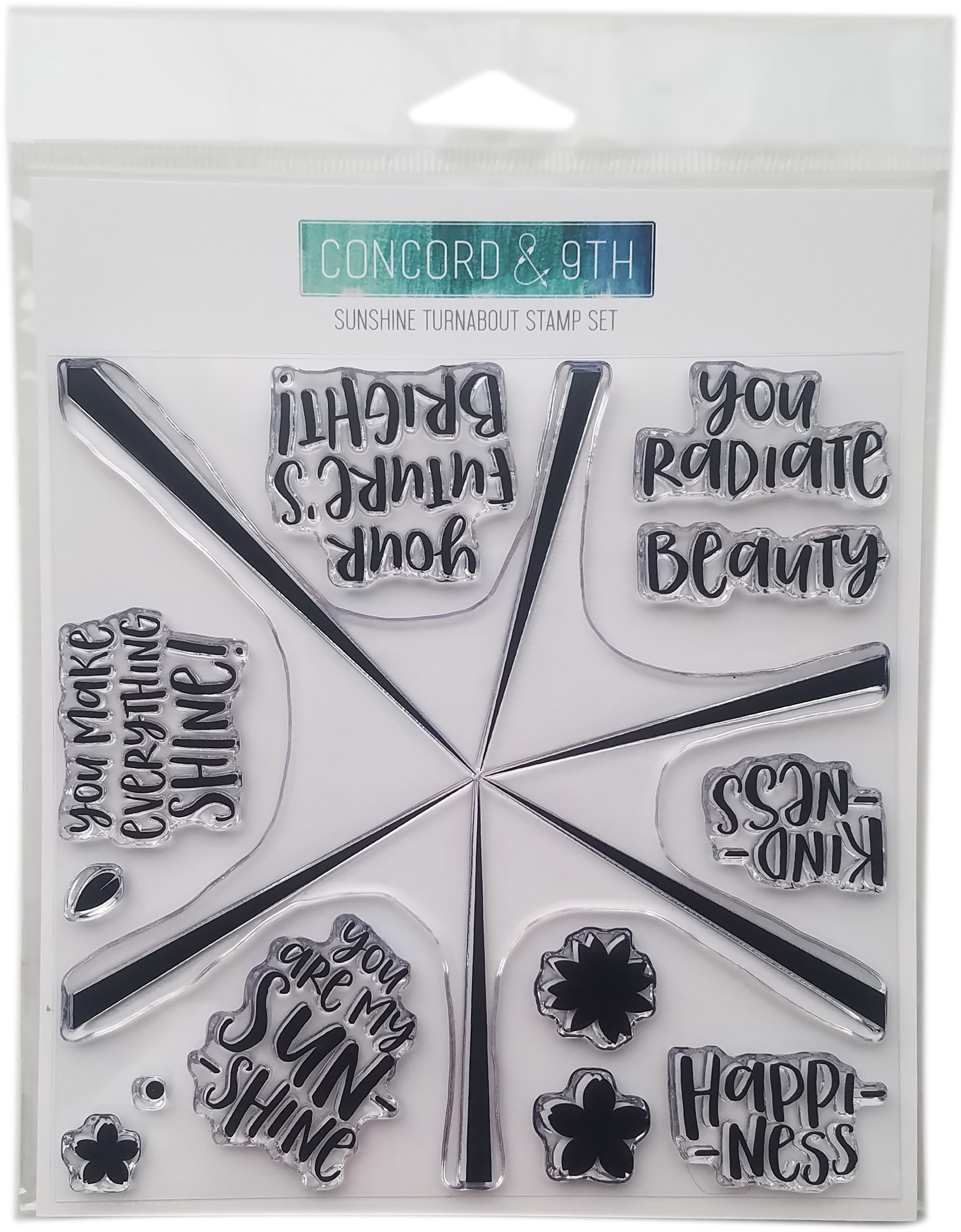 Concord & 9th Clear Stamps 6"X6" Sunshine Turnabout - Walmart.com