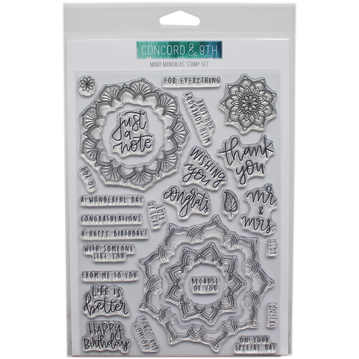 Concord & 9th Clear Stamps 6"X8"Many Mandalas