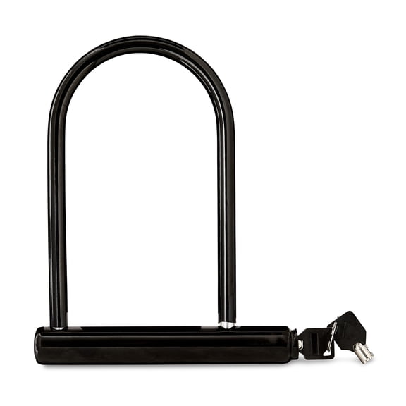 Concord Bike U-Lock with Key, 9.5 inch, Black