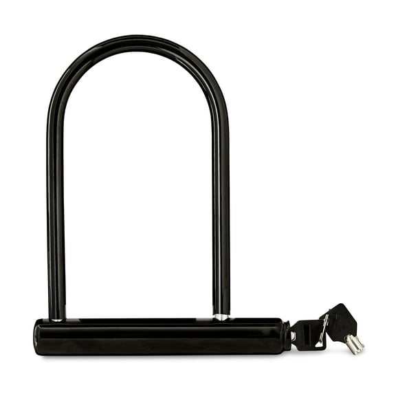 Concord Bikes 9.5" Bike U-Lock with Key, Black, 1.85 lb