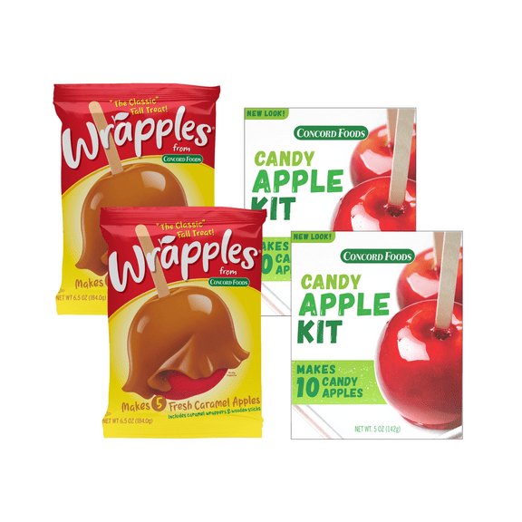 Concord Candy Apple Kit and Wrappers Decorating Variety Pack