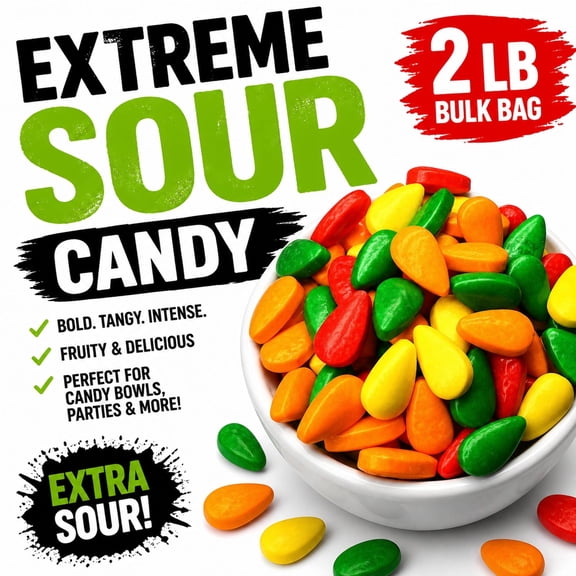 Concord Cry Baby Tears Sour Candy 2 lb Bulk Bag Tangy Hard Candy
