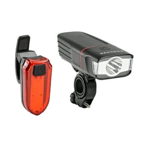 Concord Deluxe LED Bike Light Set, 200 Lumens, Front and Rear