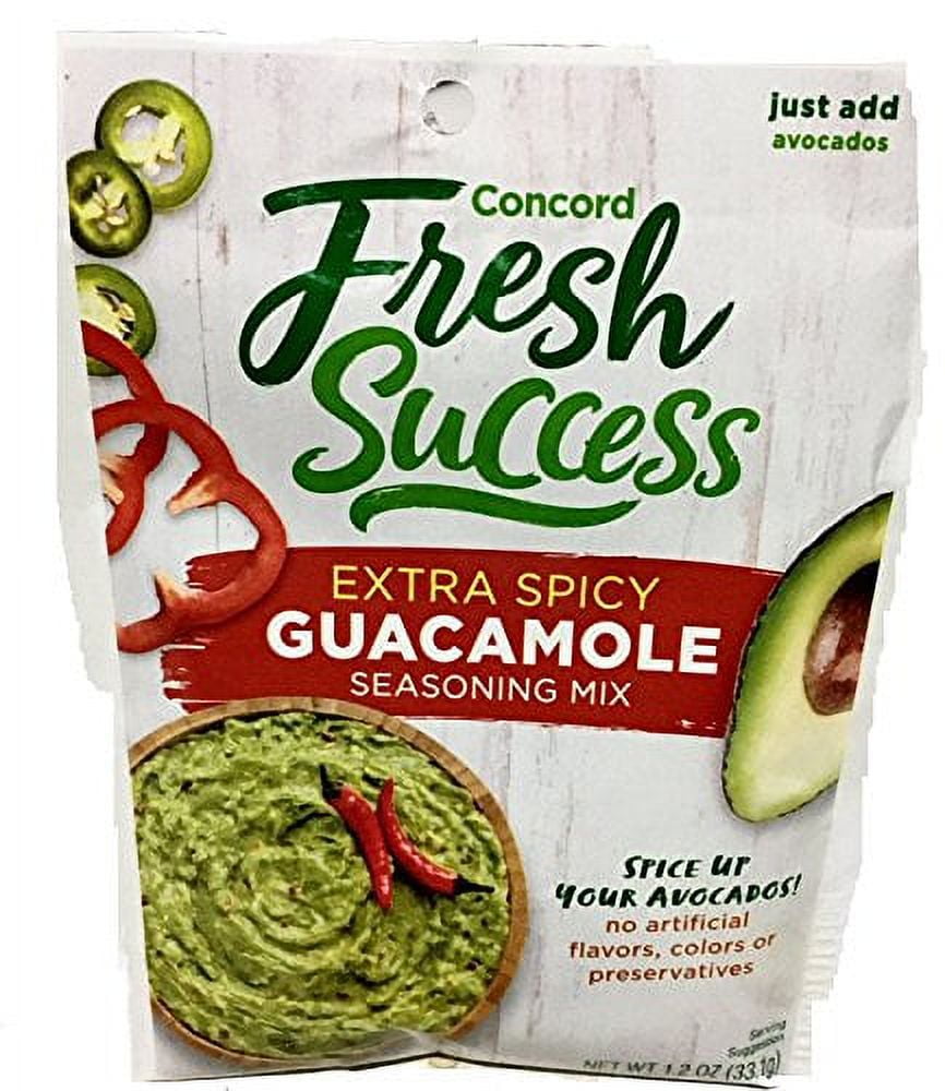 Concord Farms Extra Spicy Guacamole Mix, 1.2-ounce Pouches (VALUE Pack of 12 Pouches)