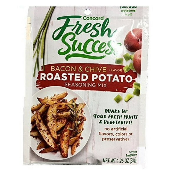Concord Farms Roasted Potato Bacon & KKS1Chive Seasoning Mix 1.25oz Package (VALUE Case of 18 Packages)