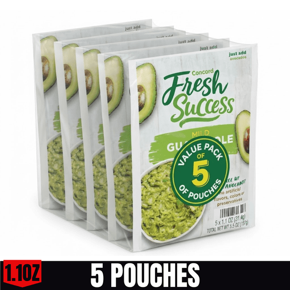 Concord Foods Fresh Success Mild Guacamole Mix, 1.1 oz., 5 Pack