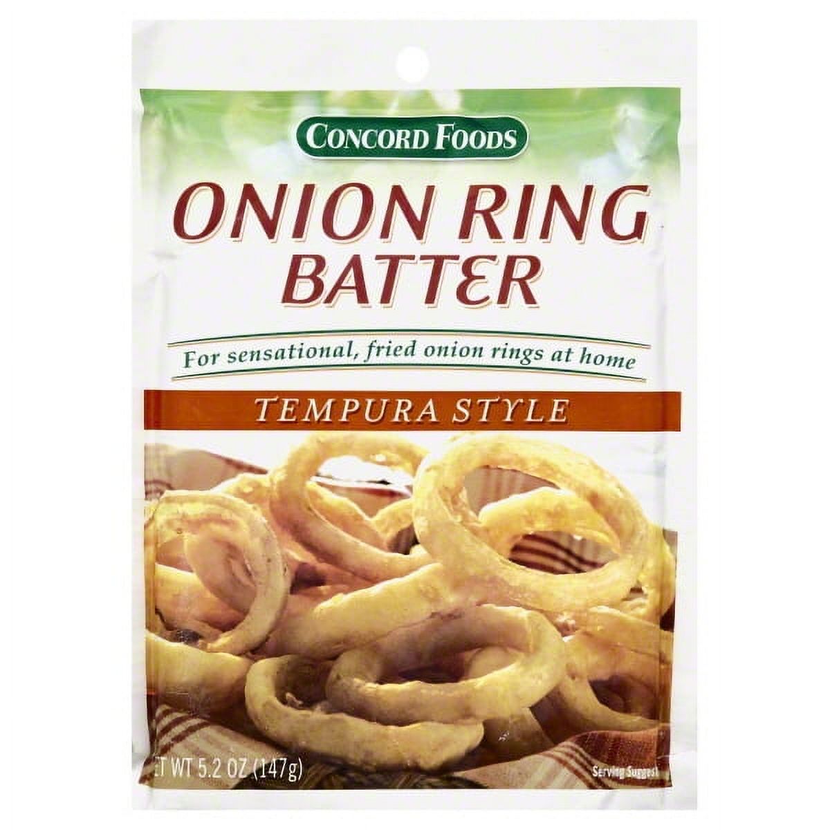 Concord Foods, Onion Ring Batter Mix, Tempura Style, 5.2oz Packet (Pack of 6)