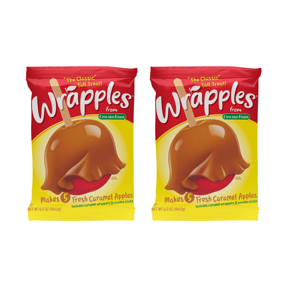 Concord Foods Wrapples Caramel Apple Wraps 6.5 oz (Pack of 2)