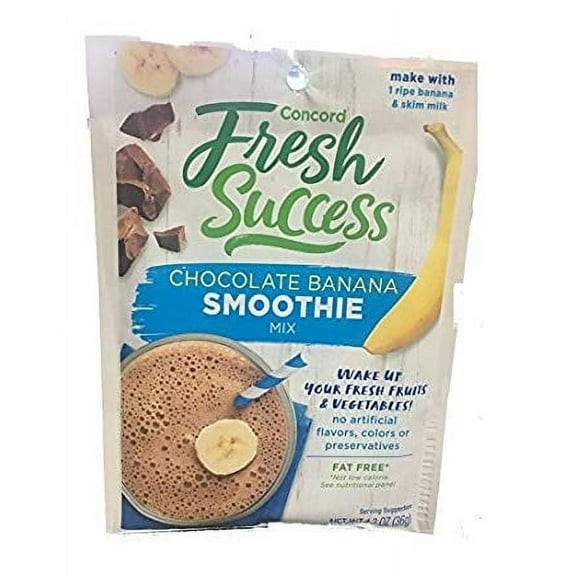 Concord Fresh Success Chocolate Banana Smoothie Mix, 1.3 OZ (Pack 4)