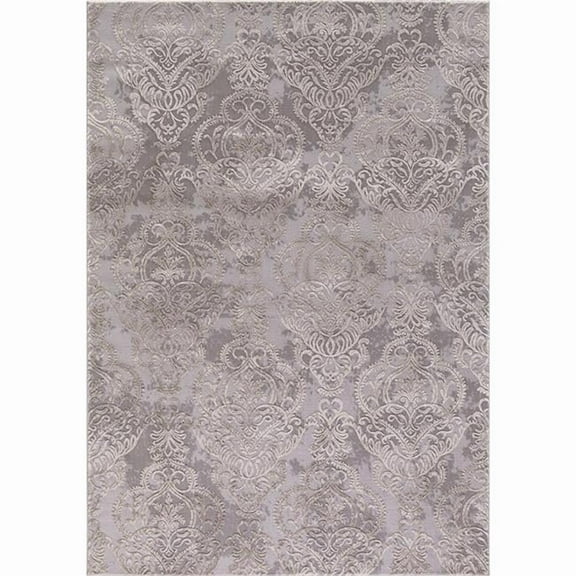 Concord Global 29415 5 ft. 3 in. x 7 ft. 3 in. Thema Lancing - Ivory, Gray
