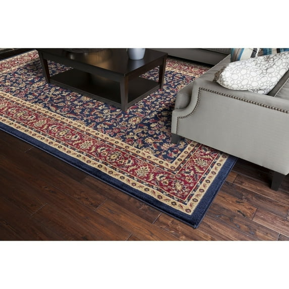 Concord Global 40644 3 ft. 11 in. x 5 ft. 7 in. Jewel Kashan - Navy